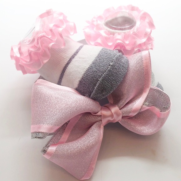 Stepping Stones Socks & Headband with Bow - Picture 1 of 3